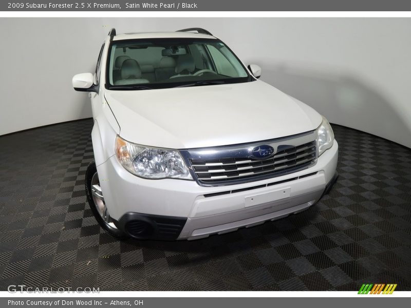 Satin White Pearl / Black 2009 Subaru Forester 2.5 X Premium