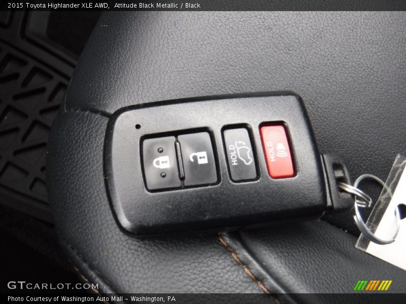 Attitude Black Metallic / Black 2015 Toyota Highlander XLE AWD