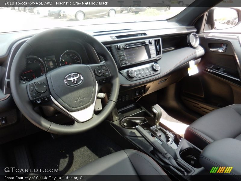 Magnetic Gray Metallic / Black 2018 Toyota RAV4 SE AWD