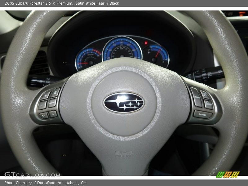Satin White Pearl / Black 2009 Subaru Forester 2.5 X Premium