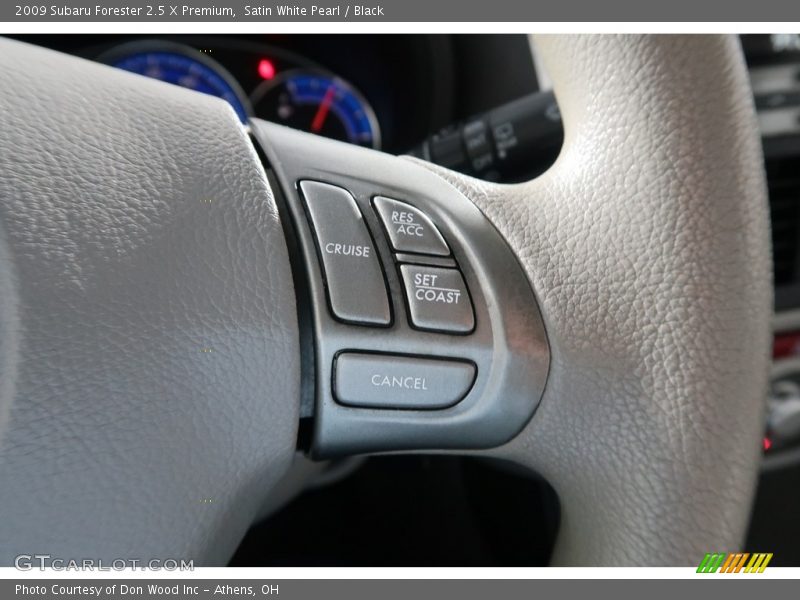 Satin White Pearl / Black 2009 Subaru Forester 2.5 X Premium