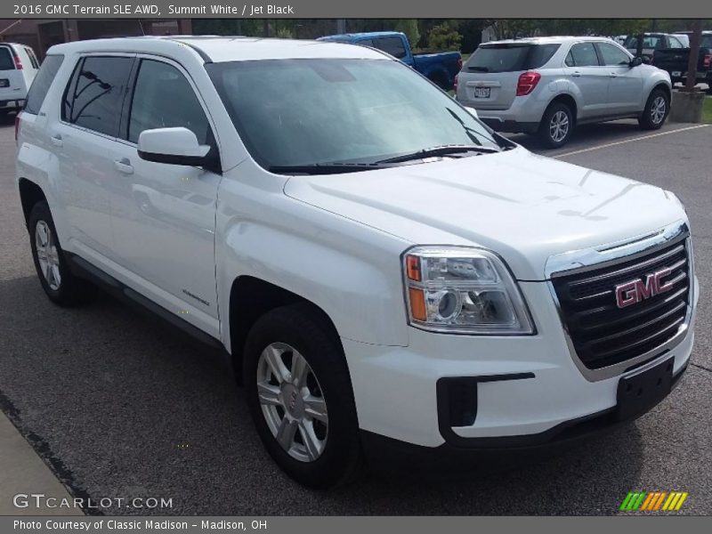 Summit White / Jet Black 2016 GMC Terrain SLE AWD