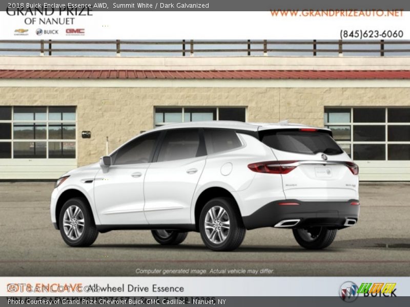 Summit White / Dark Galvanized 2018 Buick Enclave Essence AWD
