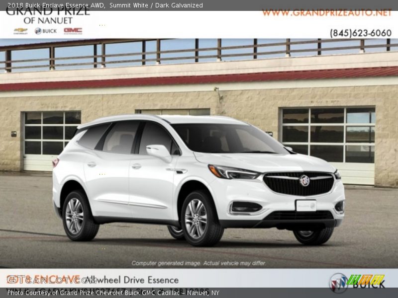 Summit White / Dark Galvanized 2018 Buick Enclave Essence AWD