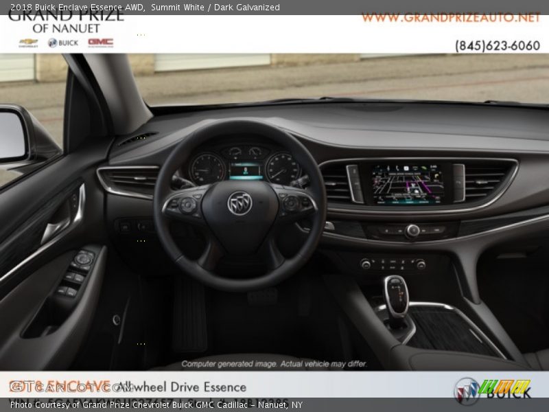 Summit White / Dark Galvanized 2018 Buick Enclave Essence AWD