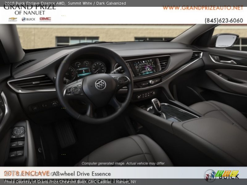 Summit White / Dark Galvanized 2018 Buick Enclave Essence AWD