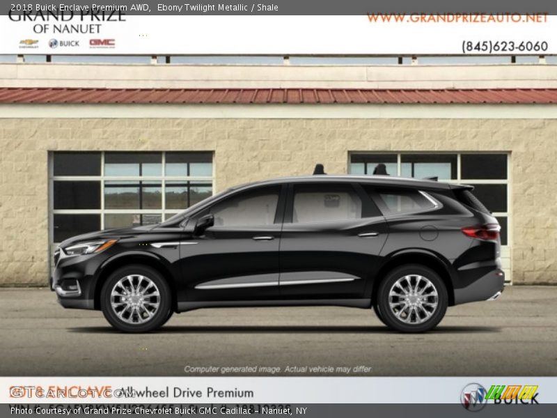 Ebony Twilight Metallic / Shale 2018 Buick Enclave Premium AWD