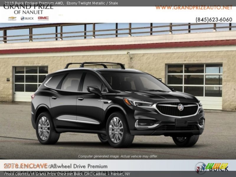 Ebony Twilight Metallic / Shale 2018 Buick Enclave Premium AWD