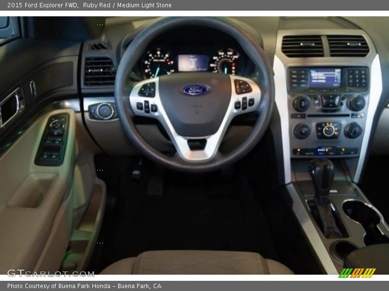 Ruby Red / Medium Light Stone 2015 Ford Explorer FWD