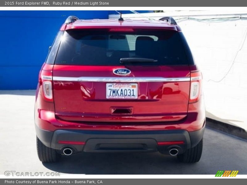 Ruby Red / Medium Light Stone 2015 Ford Explorer FWD