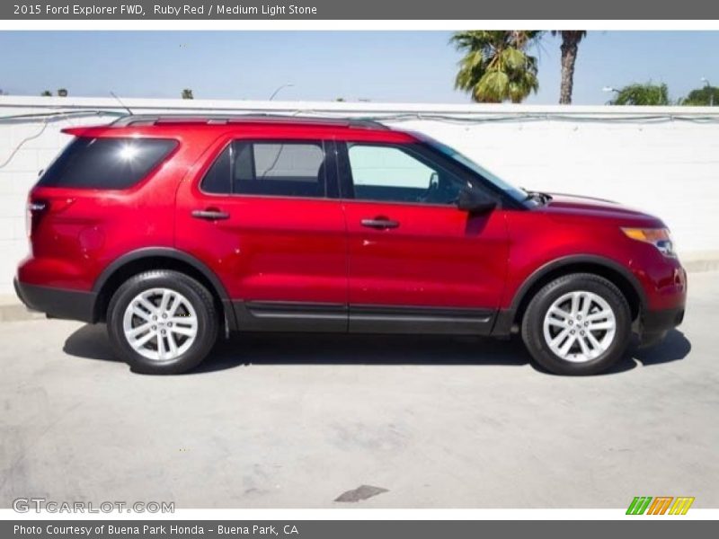 Ruby Red / Medium Light Stone 2015 Ford Explorer FWD