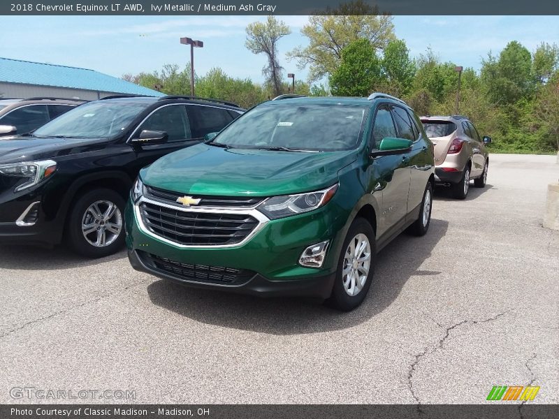 Ivy Metallic / Medium Ash Gray 2018 Chevrolet Equinox LT AWD