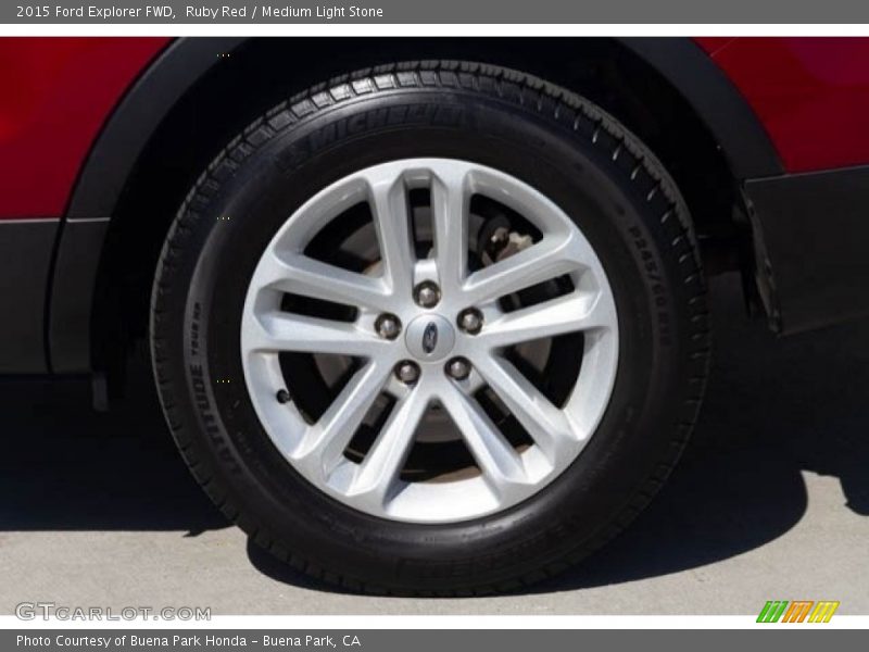 Ruby Red / Medium Light Stone 2015 Ford Explorer FWD