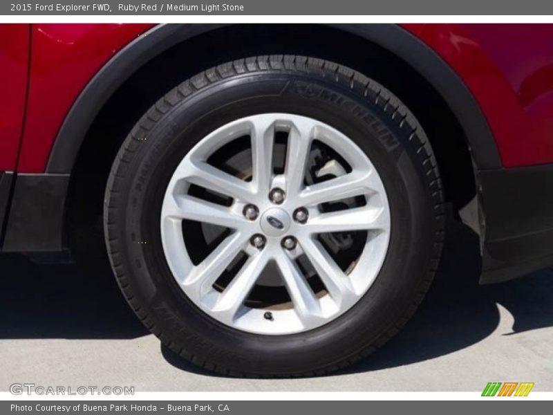 Ruby Red / Medium Light Stone 2015 Ford Explorer FWD