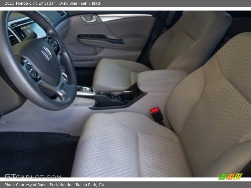 Dyno Blue Pearl / Black 2015 Honda Civic EX Sedan