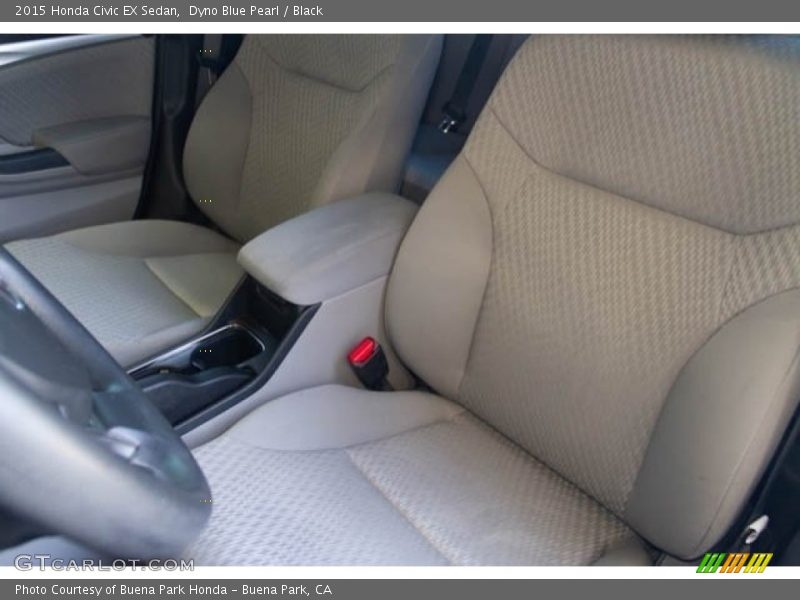 Dyno Blue Pearl / Black 2015 Honda Civic EX Sedan