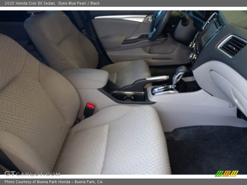 Dyno Blue Pearl / Black 2015 Honda Civic EX Sedan