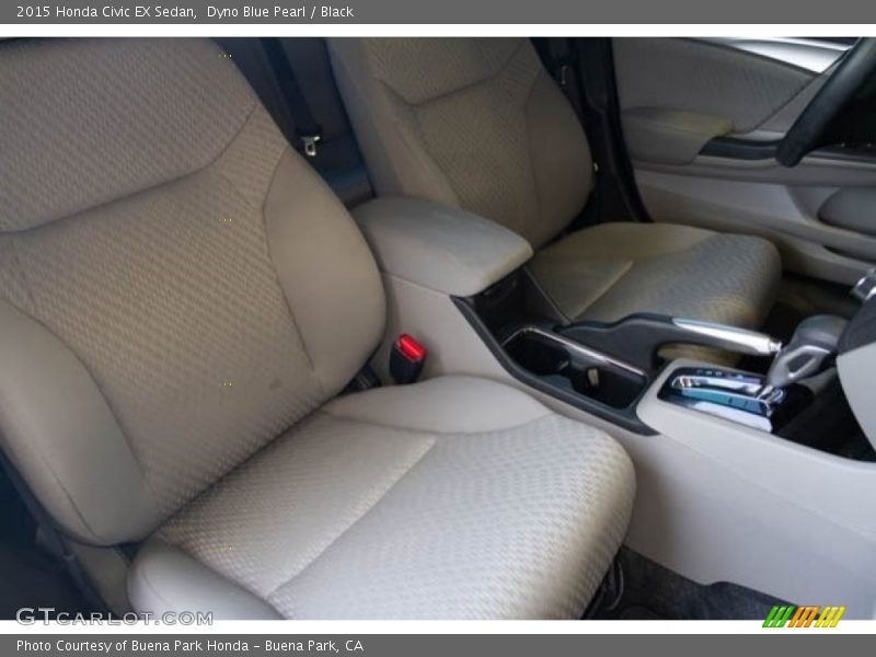 Dyno Blue Pearl / Black 2015 Honda Civic EX Sedan