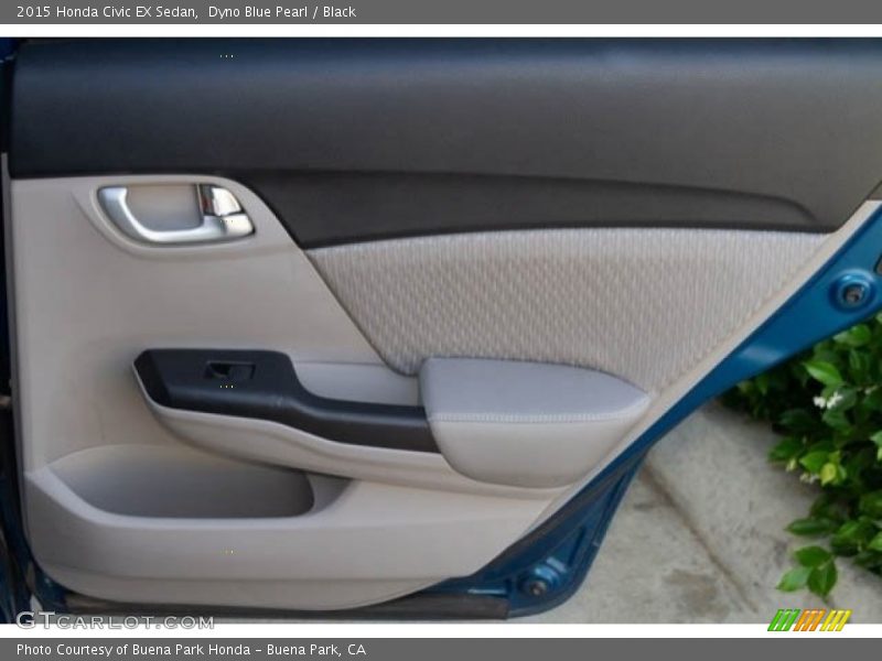 Dyno Blue Pearl / Black 2015 Honda Civic EX Sedan