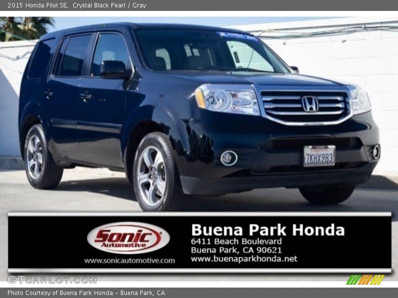 Crystal Black Pearl / Gray 2015 Honda Pilot SE