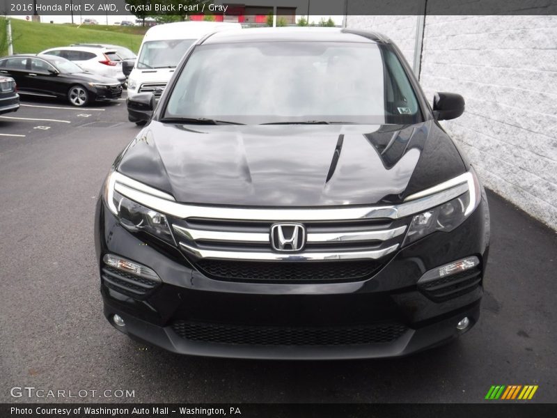 Crystal Black Pearl / Gray 2016 Honda Pilot EX AWD