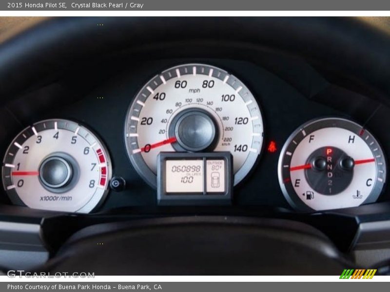 Crystal Black Pearl / Gray 2015 Honda Pilot SE