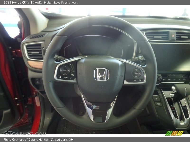 Molten Lava Pearl / Ivory 2018 Honda CR-V EX AWD