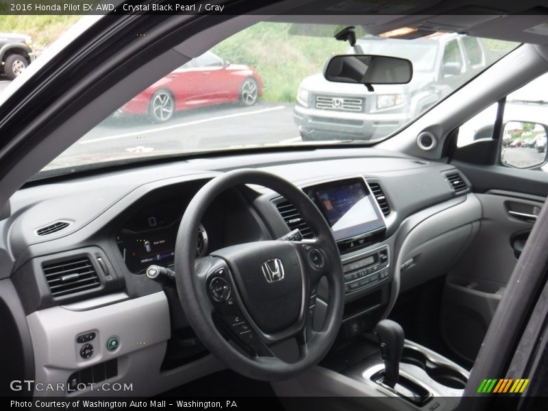 Crystal Black Pearl / Gray 2016 Honda Pilot EX AWD