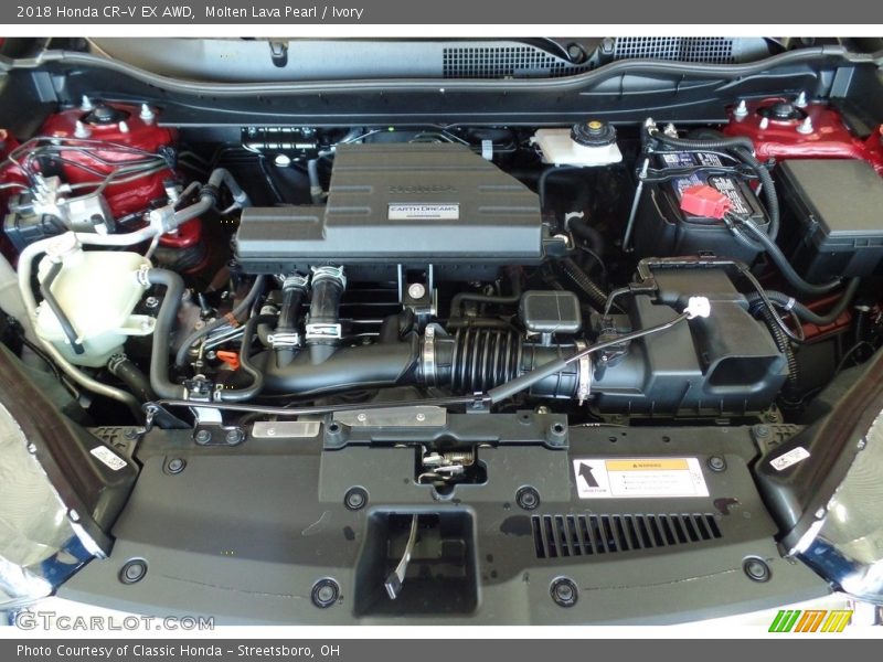 Molten Lava Pearl / Ivory 2018 Honda CR-V EX AWD