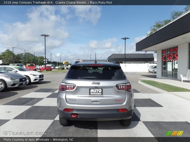 Granite Crystal Metallic / Black/Ruby Red 2018 Jeep Compass Trailhawk 4x4