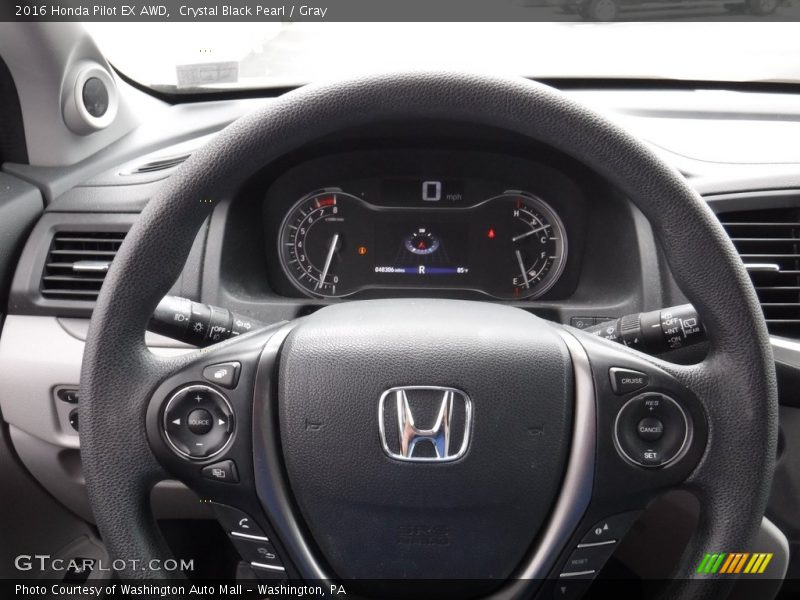 Crystal Black Pearl / Gray 2016 Honda Pilot EX AWD