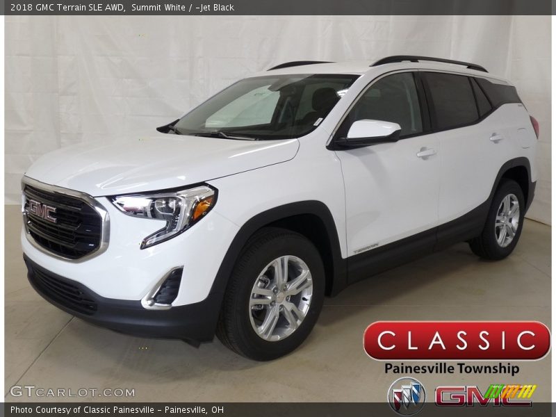 Summit White / ­Jet Black 2018 GMC Terrain SLE AWD