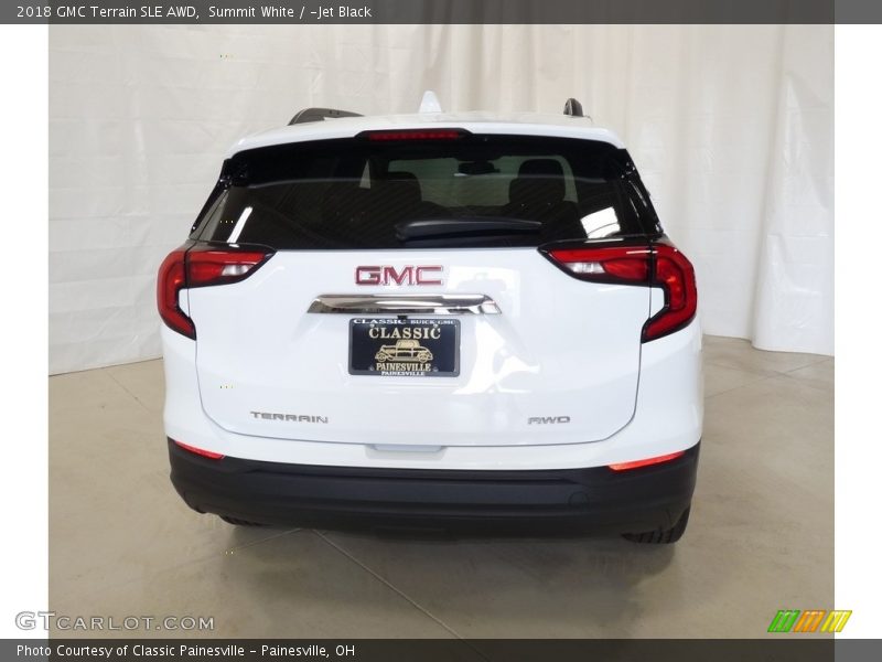 Summit White / ­Jet Black 2018 GMC Terrain SLE AWD