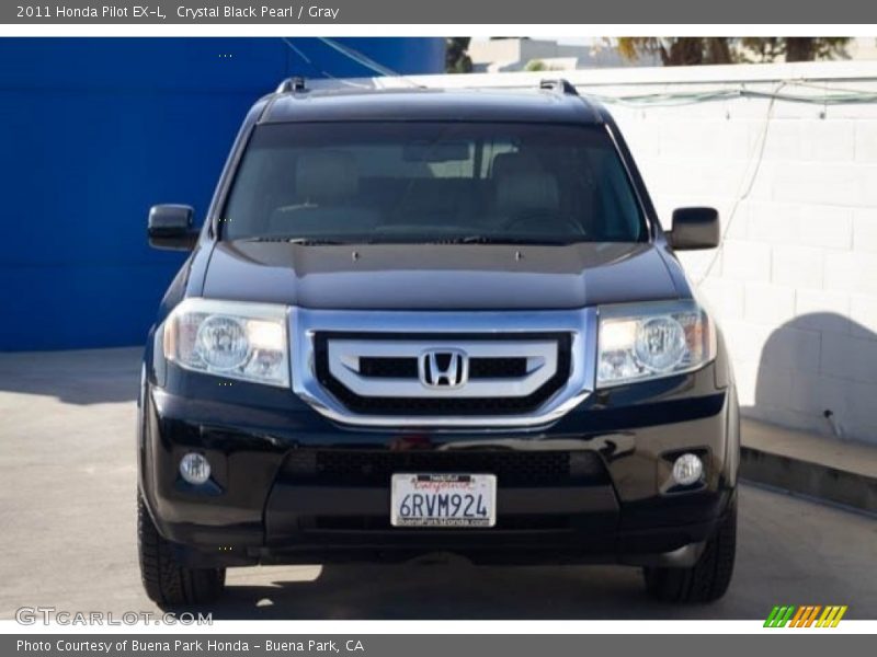 Crystal Black Pearl / Gray 2011 Honda Pilot EX-L