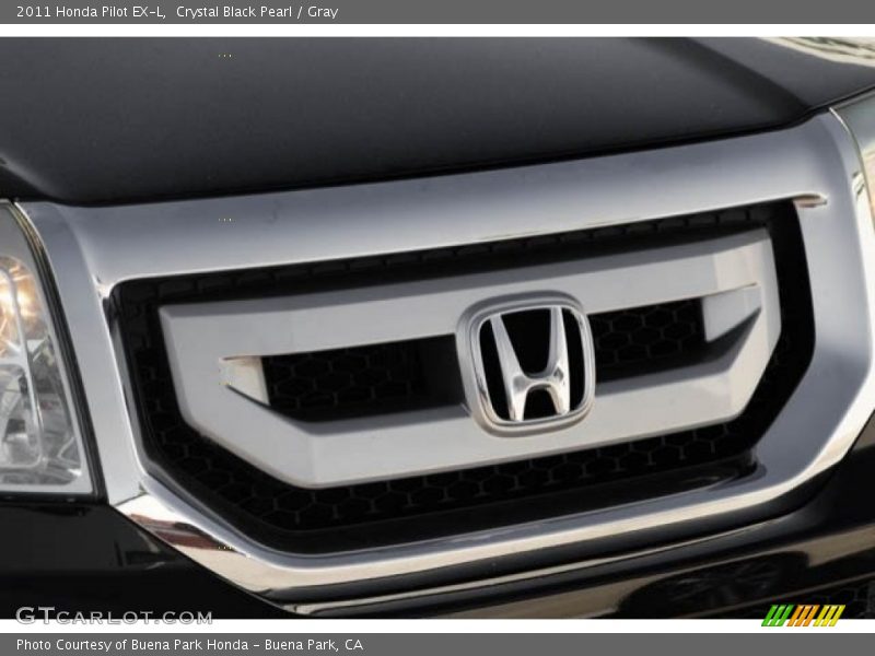 Crystal Black Pearl / Gray 2011 Honda Pilot EX-L