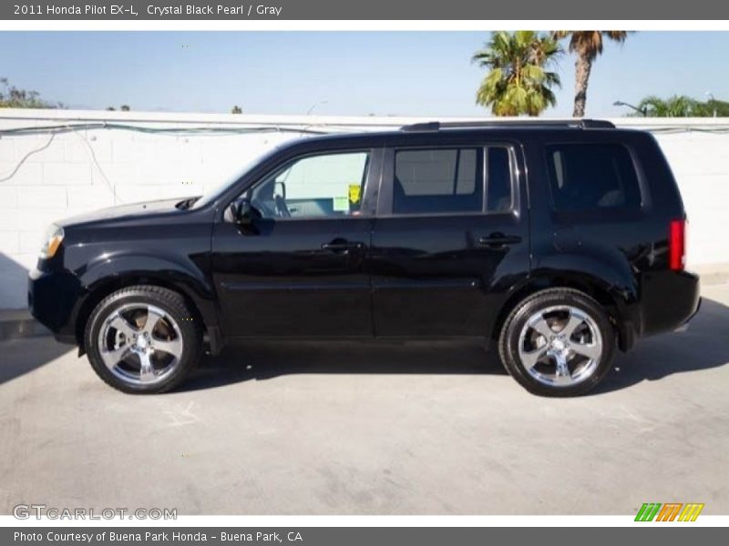 Crystal Black Pearl / Gray 2011 Honda Pilot EX-L
