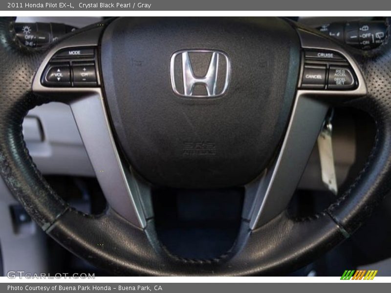 Crystal Black Pearl / Gray 2011 Honda Pilot EX-L