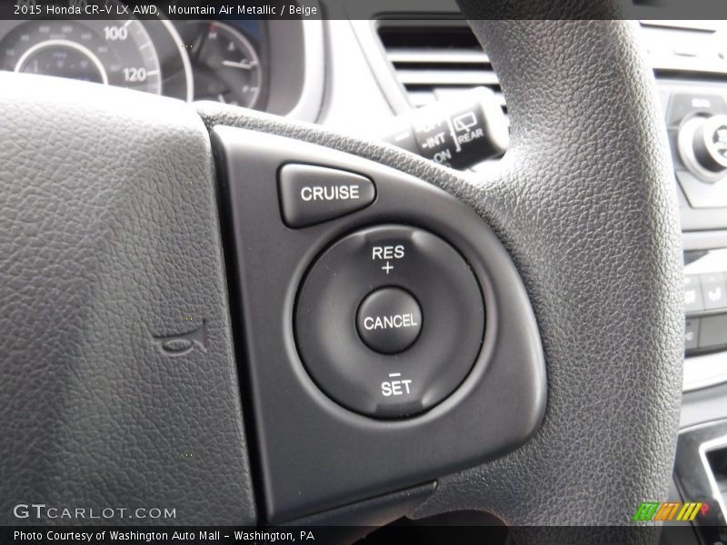 Mountain Air Metallic / Beige 2015 Honda CR-V LX AWD
