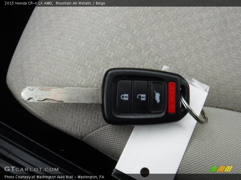 Mountain Air Metallic / Beige 2015 Honda CR-V LX AWD