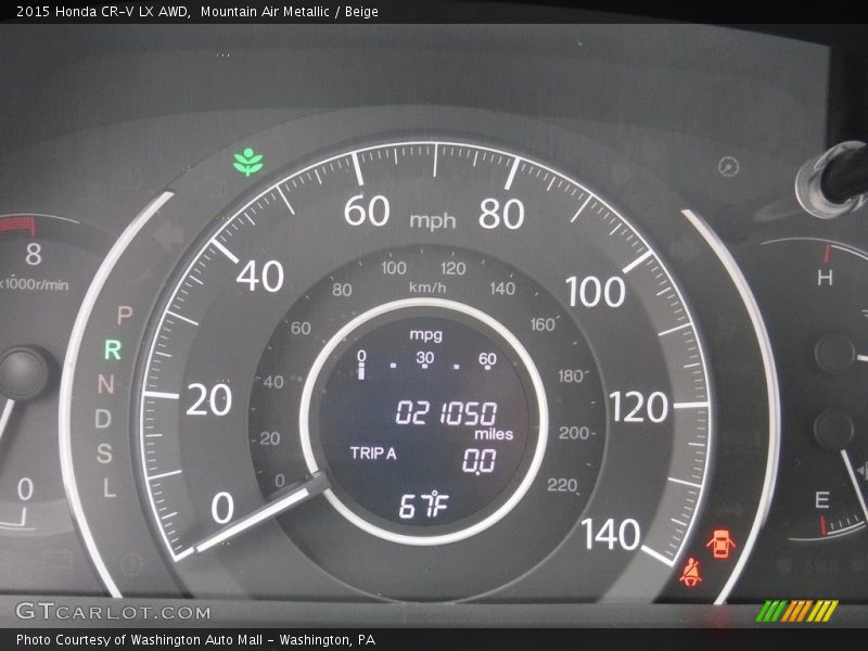 Mountain Air Metallic / Beige 2015 Honda CR-V LX AWD