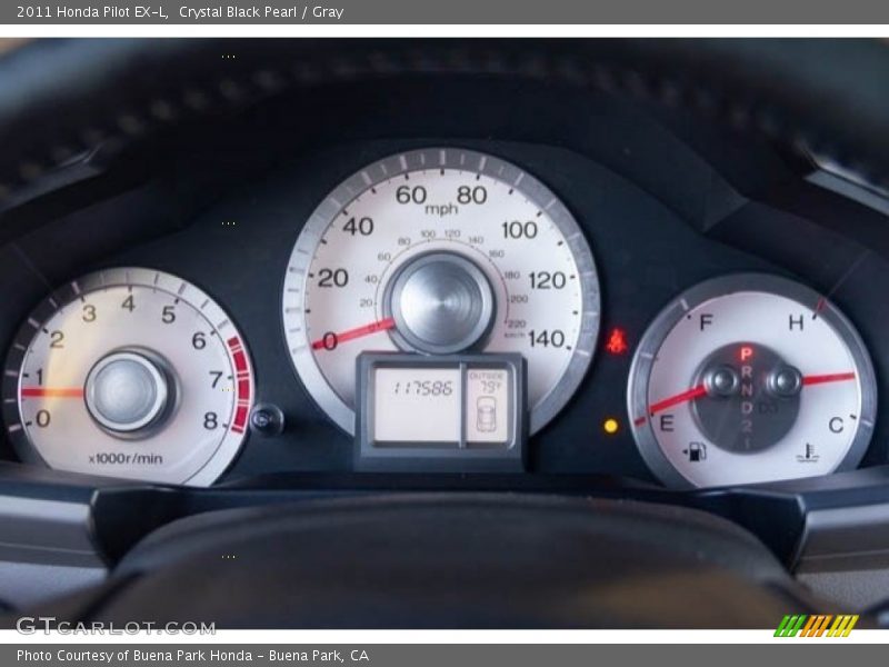 Crystal Black Pearl / Gray 2011 Honda Pilot EX-L