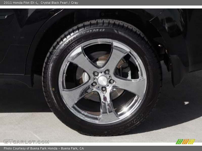 Crystal Black Pearl / Gray 2011 Honda Pilot EX-L