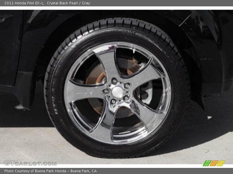 Crystal Black Pearl / Gray 2011 Honda Pilot EX-L