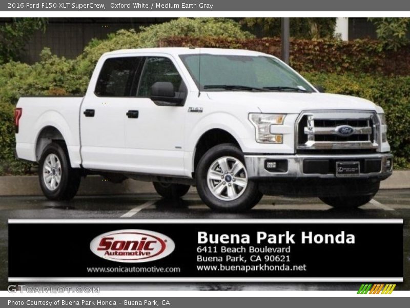 Oxford White / Medium Earth Gray 2016 Ford F150 XLT SuperCrew