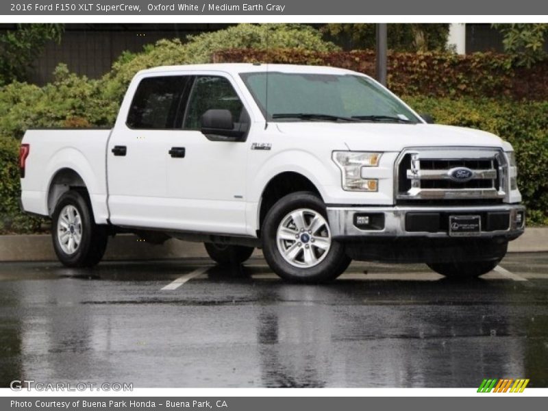 Oxford White / Medium Earth Gray 2016 Ford F150 XLT SuperCrew