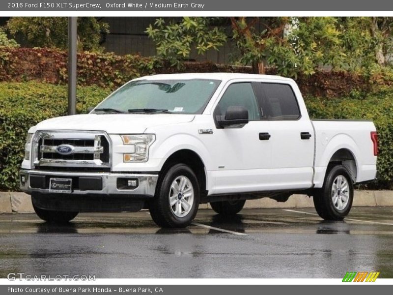 Oxford White / Medium Earth Gray 2016 Ford F150 XLT SuperCrew