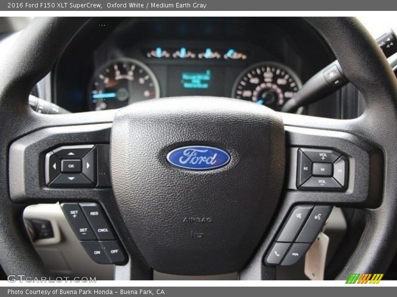 Oxford White / Medium Earth Gray 2016 Ford F150 XLT SuperCrew
