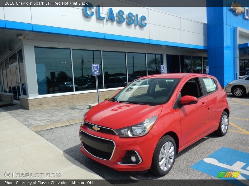 Red Hot / Jet Black 2018 Chevrolet Spark LT