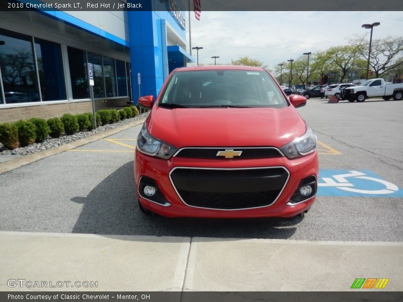 Red Hot / Jet Black 2018 Chevrolet Spark LT