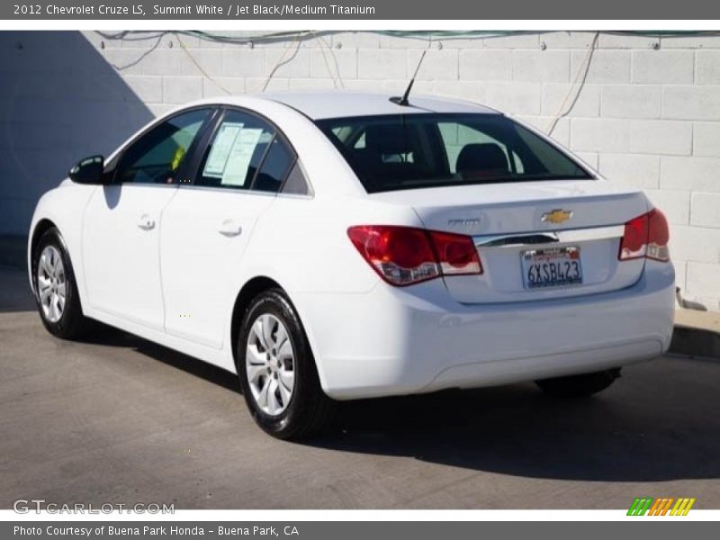 Summit White / Jet Black/Medium Titanium 2012 Chevrolet Cruze LS
